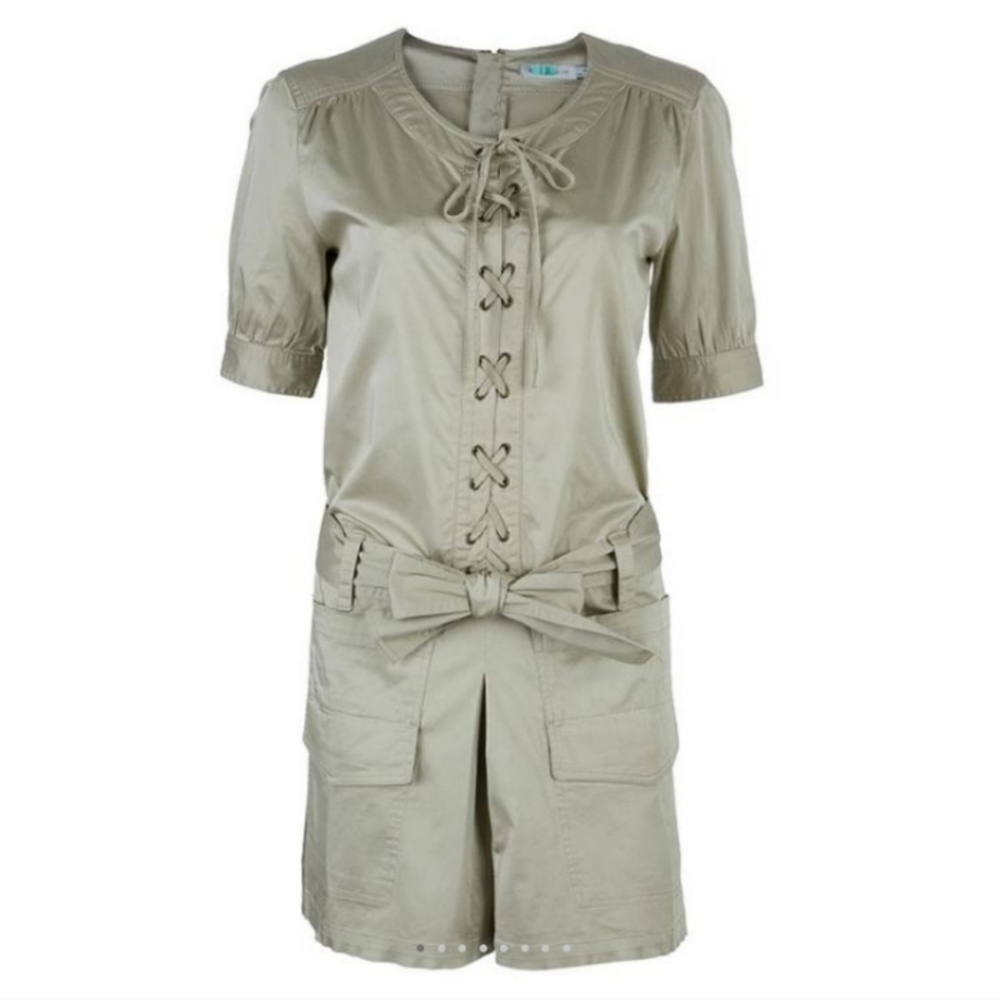 See by Chloe Beige Tie-up Romper. Size M